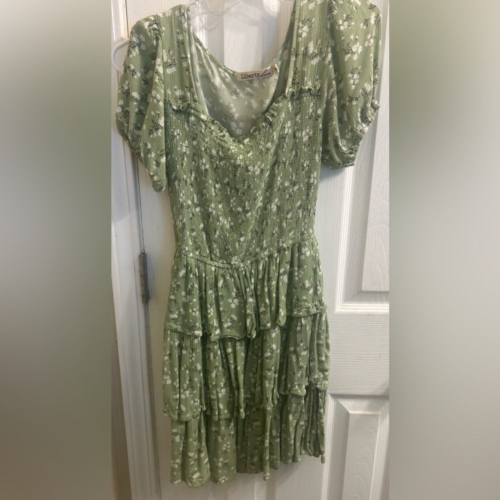Liberty Love Sage Floral Midi Dress